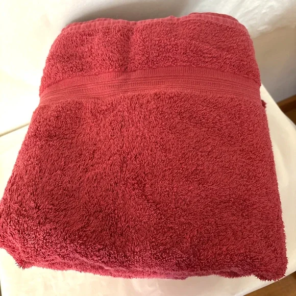 4 Ralph Lauren Vintage Red Towels 50” X 28” 100% Cotton